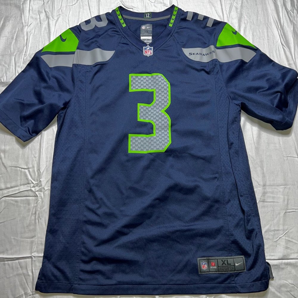 Men's Seattle Seahawks Wilson #3 Nike On Field Jersey XL